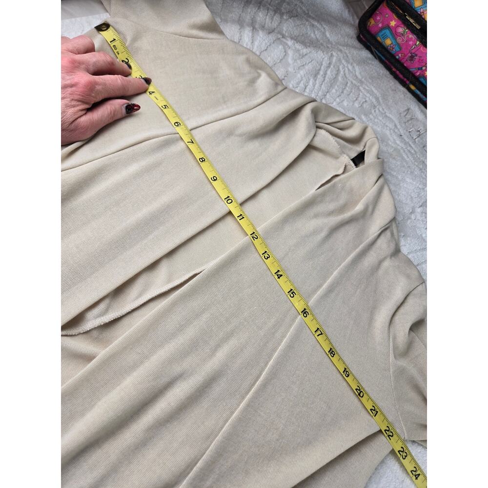 Rags & Couture EUC long open cardigan Large beige cream pale tan - Picture 9 of 11